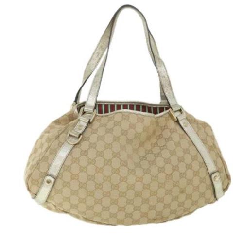 Gucci Vintage Pre-owned Canvas axelremsvskor Beige, Dam