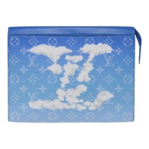 Louis Vuitton Vintage Pre-owned Canvas kuvertvskor Blue, Dam