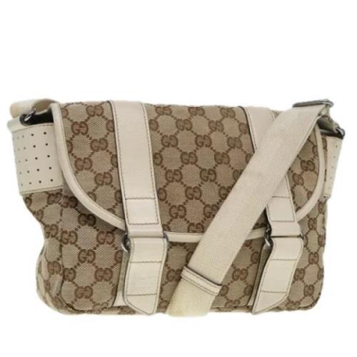 Gucci Vintage Pre-owned Canvas gucci-vskor Beige, Dam