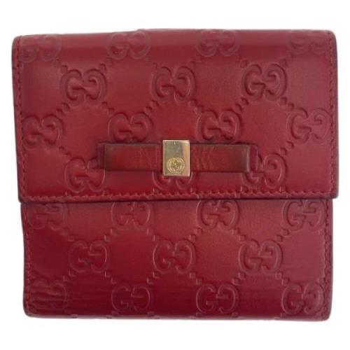 Gucci Vintage Pre-owned Laeder plnbcker Red, Dam