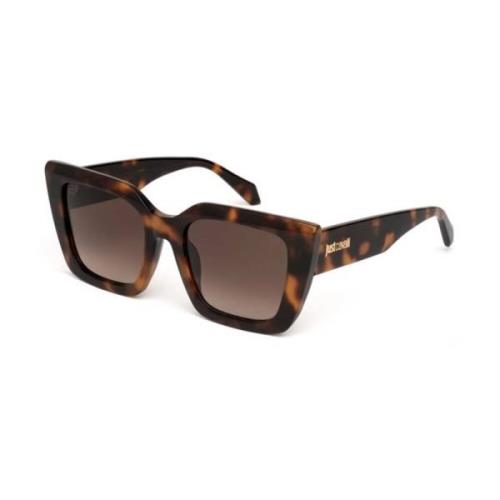 Just Cavalli Stiliga solglasögon brunt Havana acetat Brown, Dam