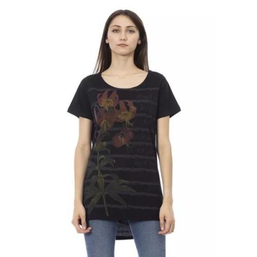 Trussardi Elegant Designer Tee med korta rmar Black, Dam