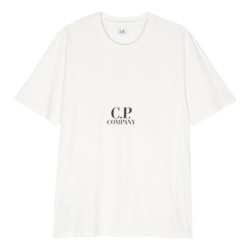 C.p. Company Grafisk T-shirt i bomullsjersey White, Herr