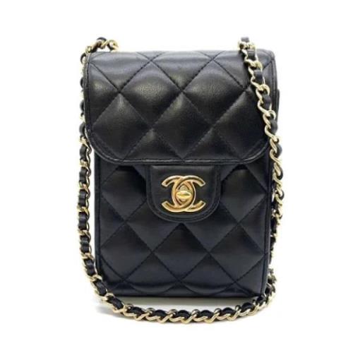 Chanel Vintage Pre-owned Laeder crossbodyvskor Black, Dam