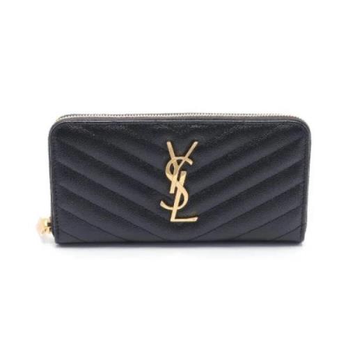 Yves Saint Laurent Vintage Pre-owned Laeder plnbcker Black, Dam