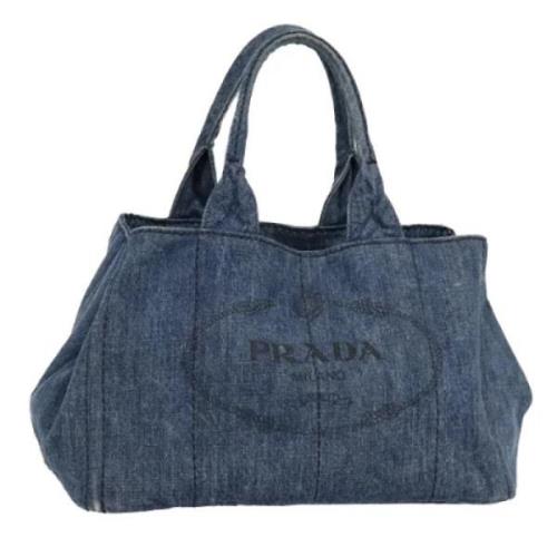 Prada Vintage Pre-owned Tyg handvskor Blue, Dam