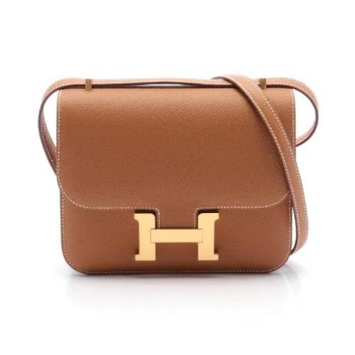 Hermès Vintage Pre-owned Laeder crossbodyvskor Brown, Dam