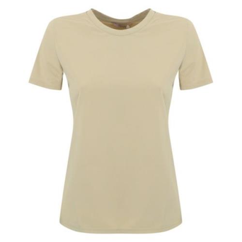 Max Mara Beige Jersey T-shirt med korta ärmar Beige, Dam