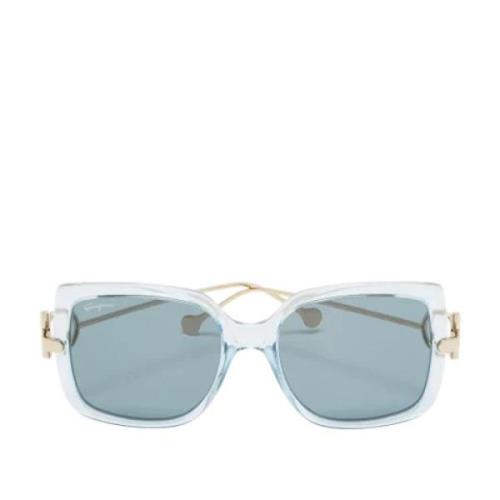 Salvatore Ferragamo Pre-owned Pre-owned Acetat solglasgon Blue, Dam