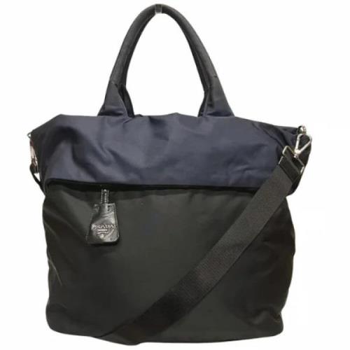 Prada Vintage Pre-owned Canvas totevskor Black, Dam