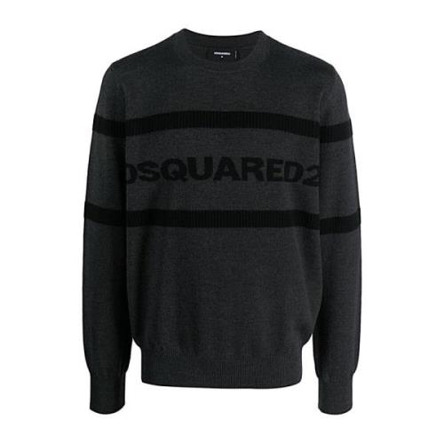 Dsquared2 Stiligt Stickat för Män Gray, Herr