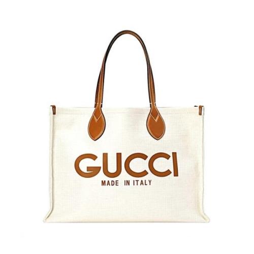 Gucci Stilren Läder Väska Beige, Dam