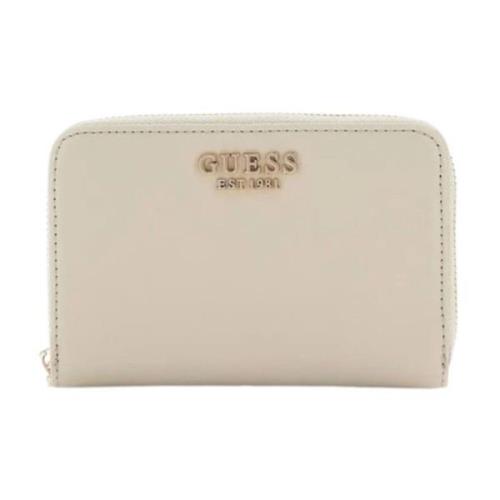 Guess Dam Dragkedja Plånbok Beige, Dam