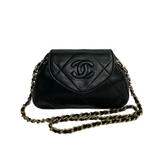 Chanel Vintage Pre-owned Laeder axelremsvskor Black, Dam