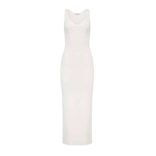 Nina Ricci Vit Korsett Midi Klänning White, Dam