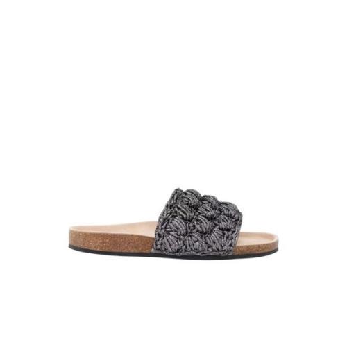 JW Anderson Mörkgrå vävda sandaler Gray, Dam