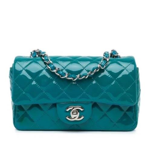 Chanel Vintage Pre-owned Laeder crossbodyvskor Blue, Dam