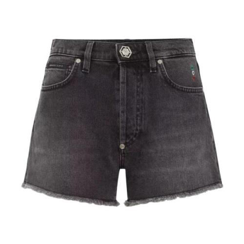 Philipp Plein Svarta Hot Pants Shorts Black, Dam