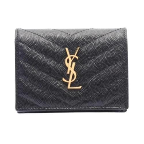 Yves Saint Laurent Vintage Pre-owned Laeder plnbcker Black, Dam