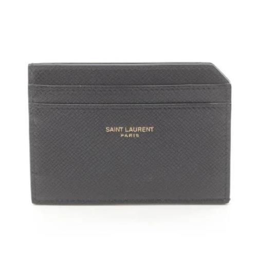 Yves Saint Laurent Vintage Pre-owned Laeder plnbcker Black, Herr