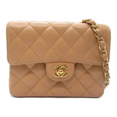 Chanel Vintage Pre-owned Tyg chanel-vskor Beige, Dam