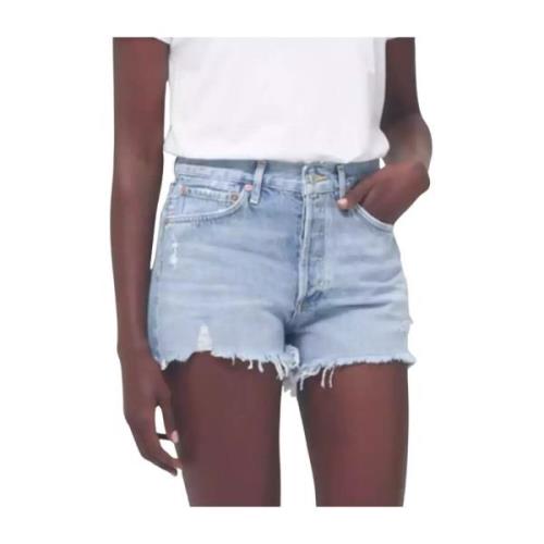 Agolde Blå Jeans Shorts Parker Stil Blue, Dam