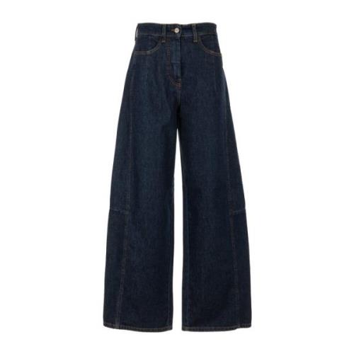 NIU Blå Jeans Ballongstil Blue, Dam