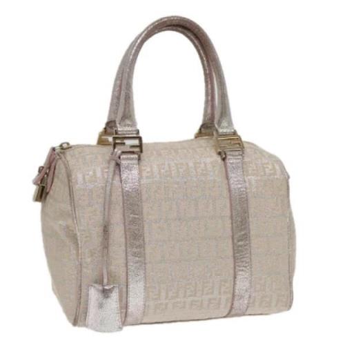 Fendi Vintage Pre-owned Canvas handvskor Gray, Dam