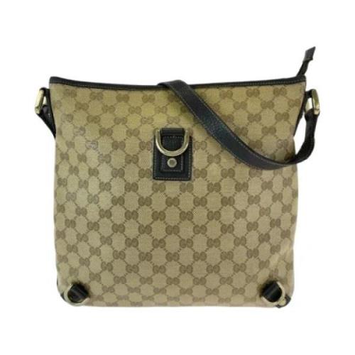 Gucci Vintage Pre-owned Canvas crossbodyvskor Beige, Dam