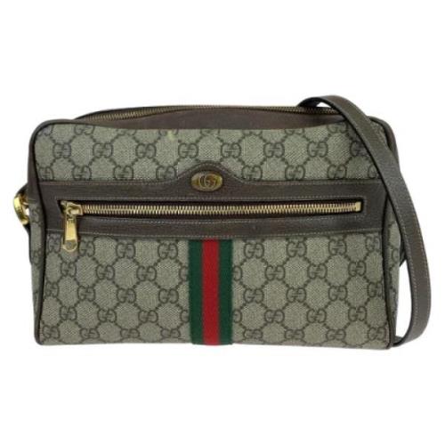 Gucci Vintage Pre-owned Canvas crossbodyvskor Beige, Dam