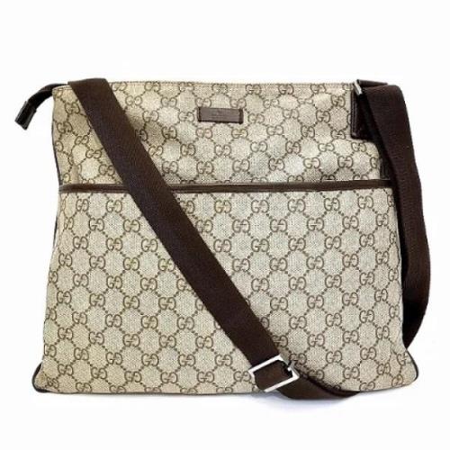 Gucci Vintage Pre-owned Canvas gucci-vskor Beige, Dam