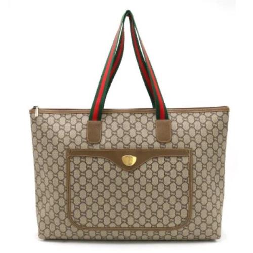 Gucci Vintage Pre-owned Canvas totevskor Beige, Dam