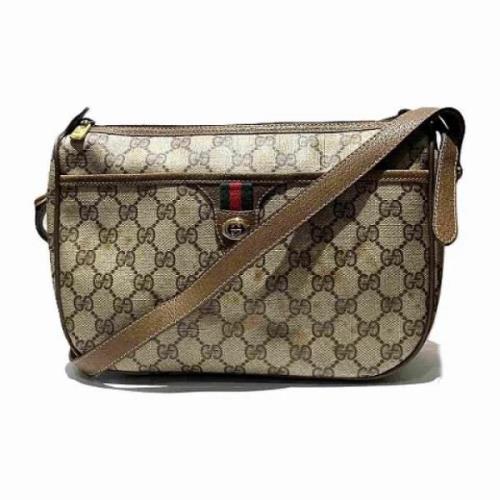 Gucci Vintage Pre-owned Canvas crossbodyvskor Beige, Dam