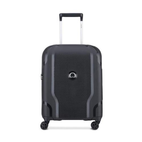 Delsey Clavel Hard Cabin Resväska med 4 Hjul Svart Black, Unisex