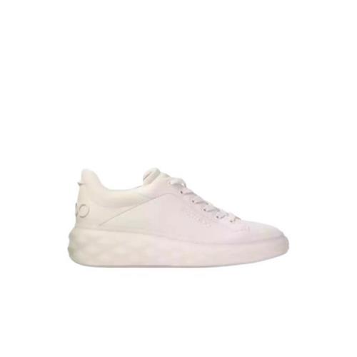 Jimmy Choo Vita lädersneakers med diamantmotiv White, Dam