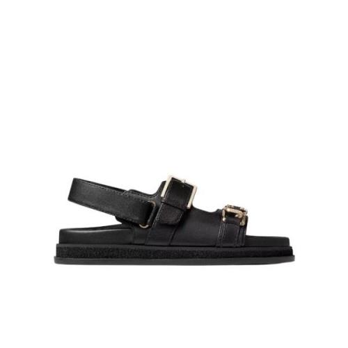 Jimmy Choo Svarta Strappy Högklackade Sandaler Black, Dam