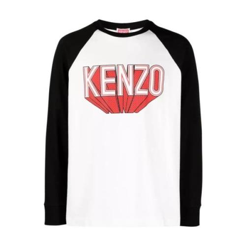 Kenzo Casual T-shirt med kontrasterande logotyp White, Herr