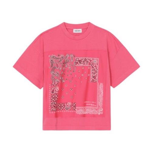 Kenzo Rosa Paisley Mönstrad T-shirt Pink, Dam