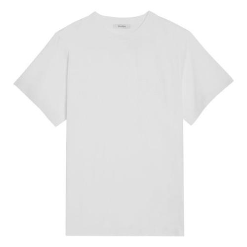 Max Mara Kortärmad rund hals T-shirt White, Dam