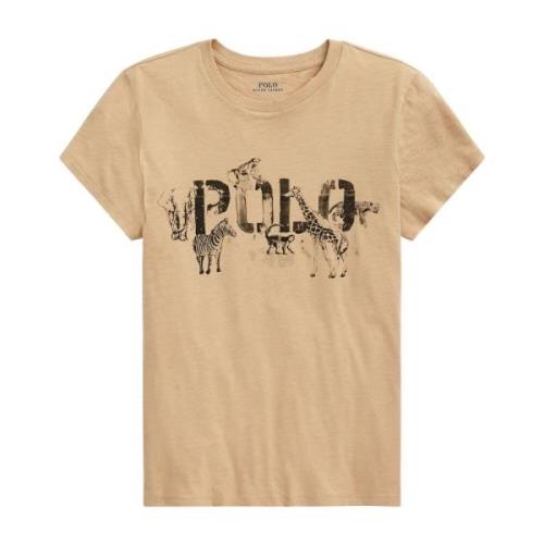 Ralph Lauren Bomull t-shirt Safari Straight fit Brown, Dam