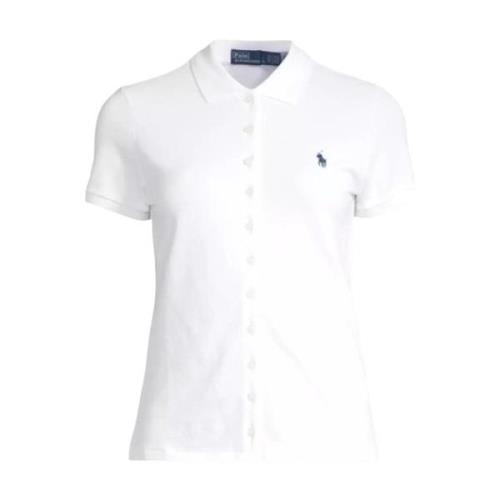 Ralph Lauren Vit bomullspolotröja White, Dam