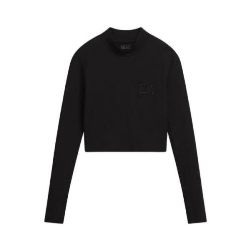 Vans Mock Neck Långärmad Skjorta Black, Dam