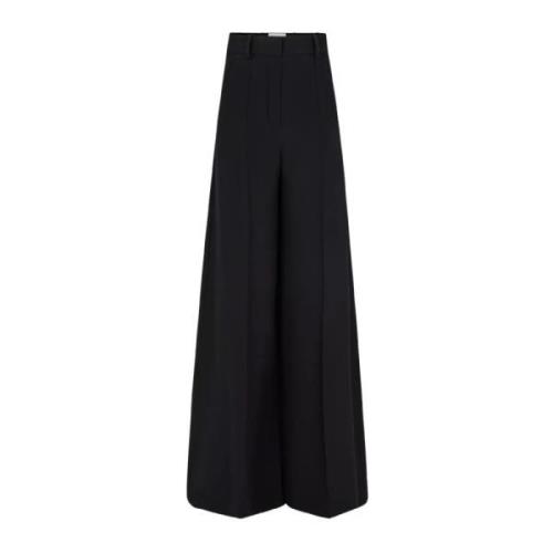 Nina Ricci Svarta Palazzo Wide Leg Byxor Black, Dam