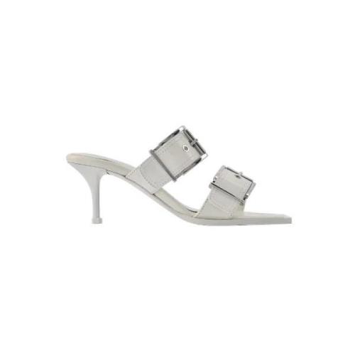 Alexander McQueen Laeder sandaler White, Dam