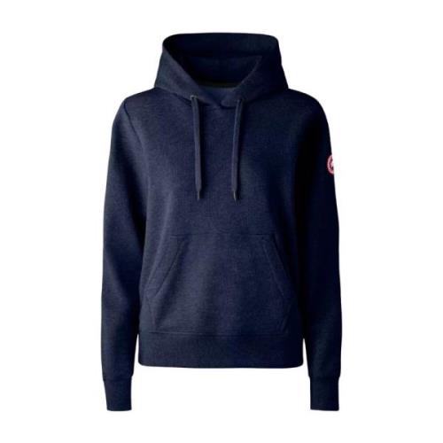 Canada Goose Marinblå Hoodie Löst Passform Blue, Herr