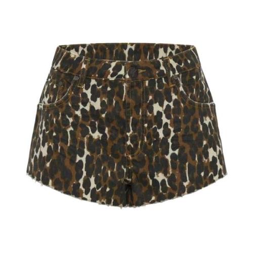 One Teaspoon Brun Leopardmönstrade Cheeky Shorts Brown, Dam