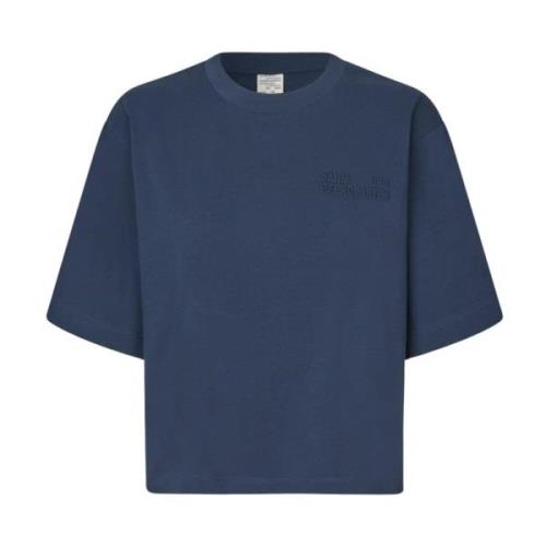 Baum und Pferdgarten T-shirt med präglad logotyp Blue, Dam