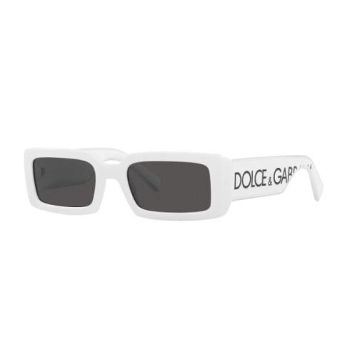 Dolce & Gabbana White/Dark Grey Sunglasses DG 6191 White, Dam