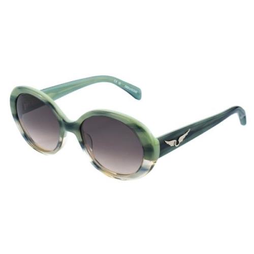 Zadig & Voltaire Grön Acetat Dam Solglasögon Green, Dam