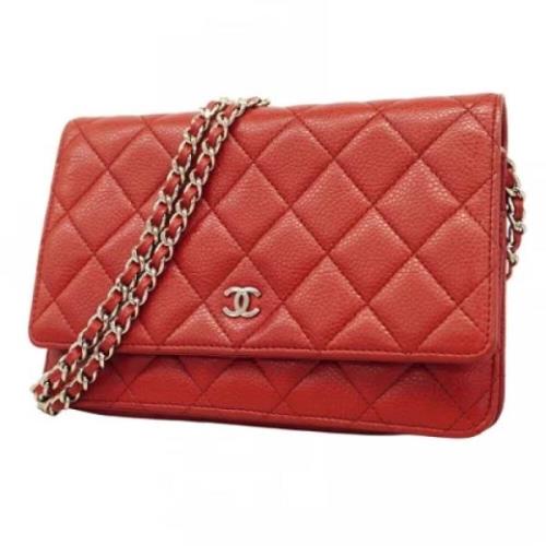 Chanel Vintage Pre-owned Laeder plnbcker Red, Dam